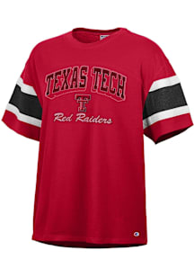 Champion Texas Tech Red Raiders Womens Red Captain Short Sleeve T-Shirt