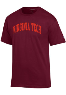 Champion Virginia Tech Hokies Maroon Arch Name Short Sleeve T Shirt
