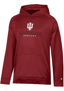 Youth Indiana Hoosiers Cardinal Champion Raglan Long Sleeve Hood