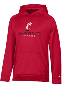 Youth Cincinnati Bearcats Red Champion Raglan Long Sleeve Hood