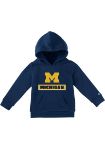 Toddler Michigan Wolverines Blue Champion Stadium Long Sleeve Hooded Sweatshirt