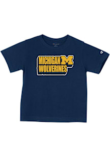 Champion Michigan Wolverines Toddler Blue Stadium Short Sleeve T-Shirt