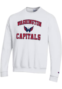 Champion Washington Capitals Mens White Heart And Soul Long Sleeve Crew Sweatshirt