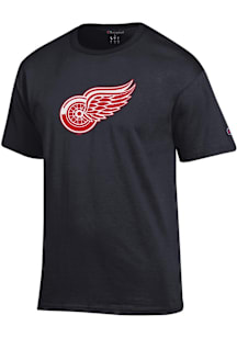 Champion Detroit Red Wings Black Primary Logo Short Sleeve T Shirt