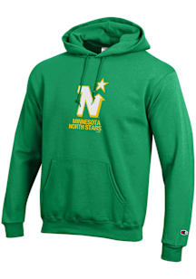 Champion Minnesota North Stars Mens Kelly Green Primary Logo Long Sleeve Hoodie