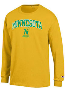 Champion Minnesota North Stars Yellow Arch Mascot Long Sleeve T Shirt