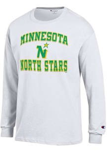 Champion Minnesota North Stars White Heart and Soul Long Sleeve T Shirt