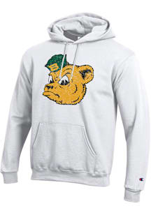 Champion Baylor Bears Mens White Vintage Logo Powerblend Long Sleeve Hoodie