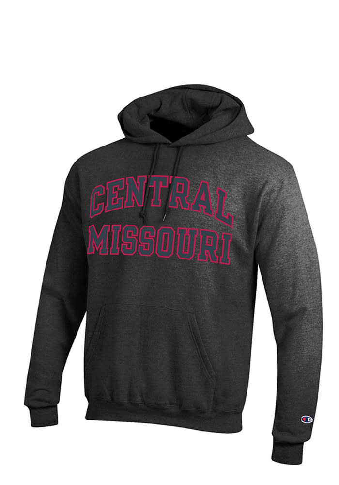 Champion Central Missouri Mules Mens Charcoal Arch Long Sleeve Hoodie