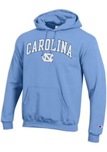 Champion North Carolina Tar Heels Mens Light Blue Arch Mascot Long Sleeve Hoodie