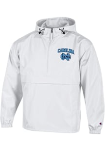 Champion North Carolina Tar Heels Mens White Vintage Arch Mascot Packable Light Weight Jacket