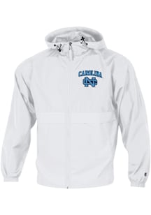 Champion North Carolina Tar Heels Mens White Vintage Arch Mascot Light Weight Jacket