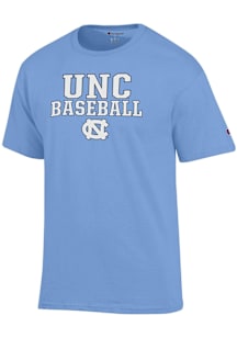 Champion North Carolina Tar Heels Light Blue Stacked Baseball Short Sleeve T Shirt