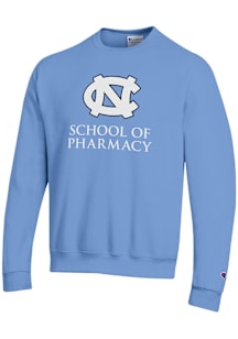 Champion North Carolina Tar Heels Mens Light Blue School of Pharmacy Long Sleeve Crew Sweatshirt