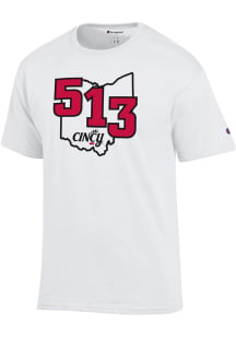 Cincinnati Bearcats White Champion 513 Day Short Sleeve T Shirt