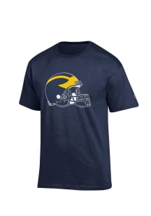 Champion Michigan Wolverines Navy Blue Big Logo Short Sleeve T Shirt