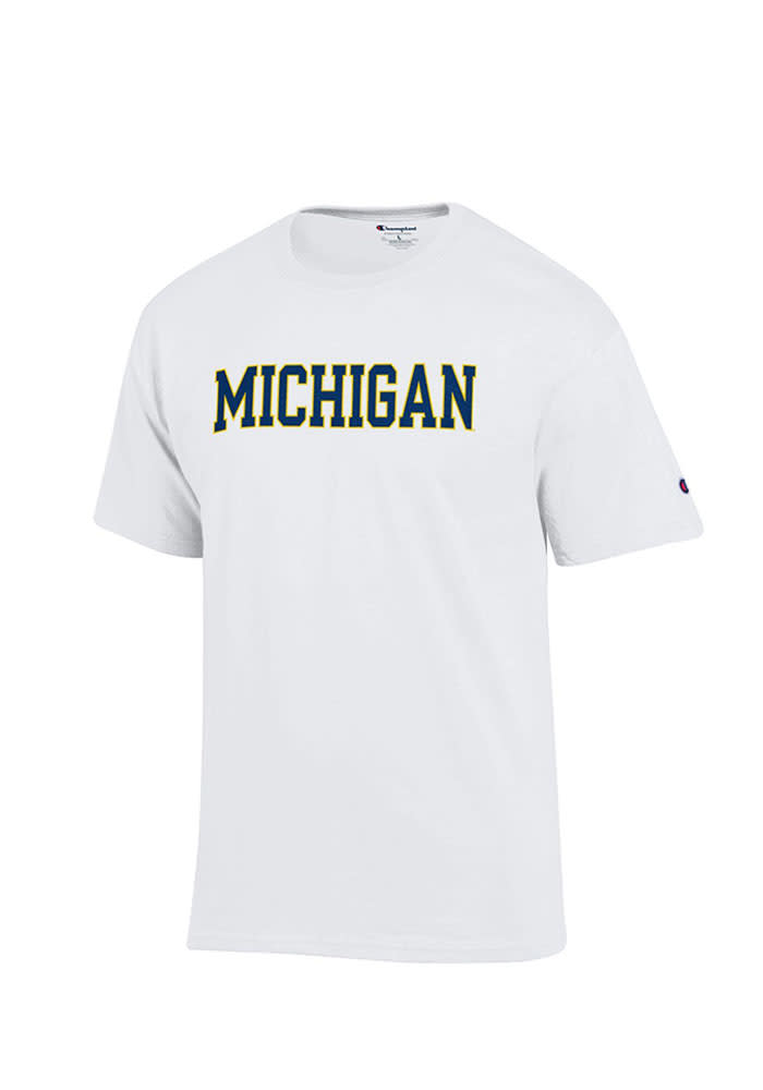 Champion Michigan Wolverines White Rally Loud Short Sleeve T Shirt