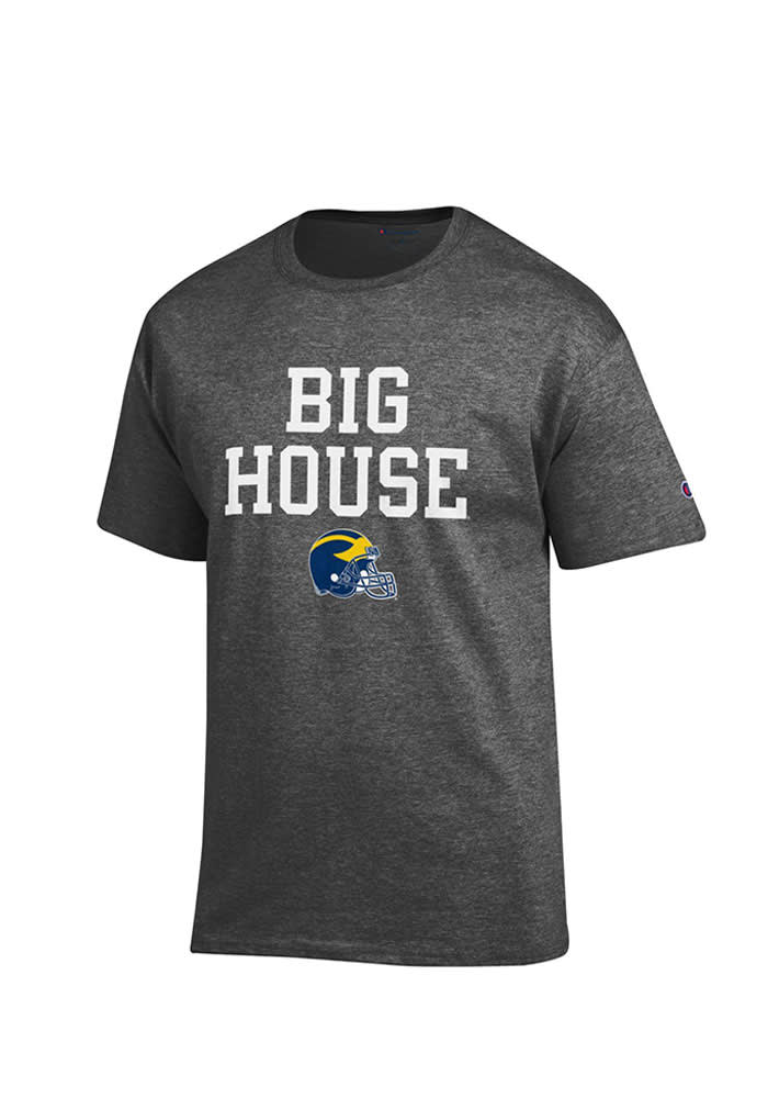 Champion Michigan Wolverines Charcoal Big House Short Sleeve T Shirt
