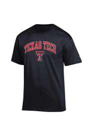 Champion Texas Tech Red Raiders Black Arch Mascot Short Sleeve T Shirt