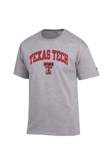 Champion Texas Tech Red Raiders Grey Arch Mascot Short Sleeve T Shirt