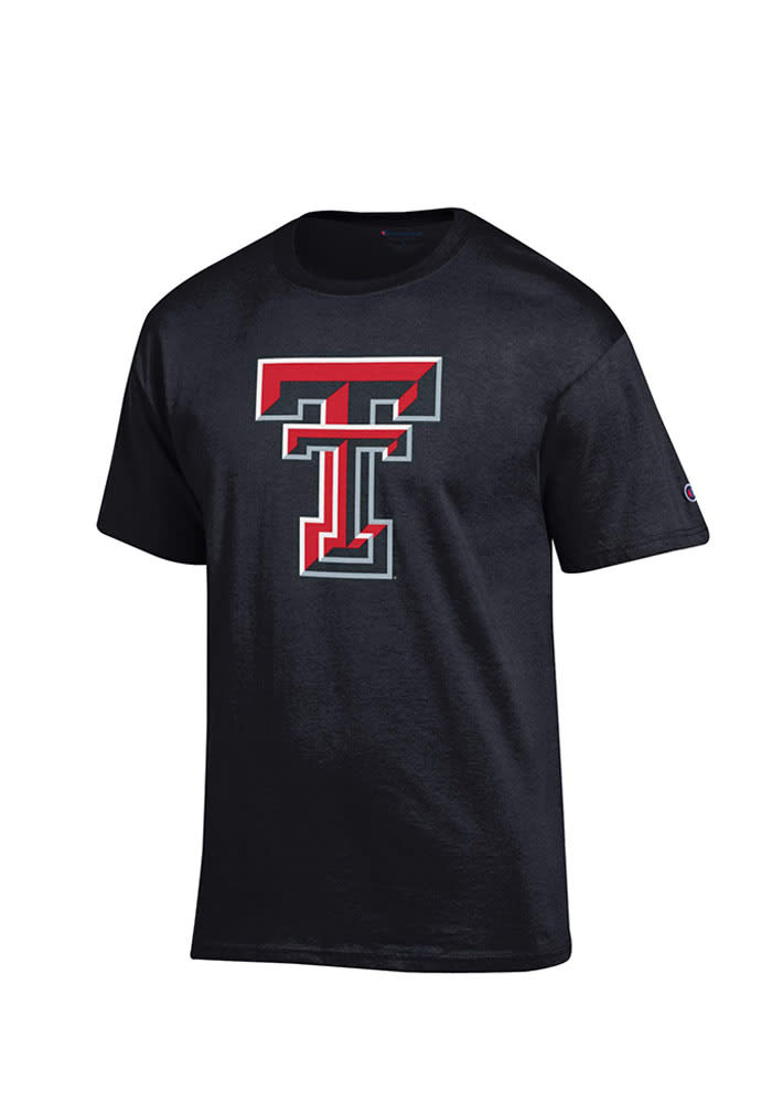 Champion Texas Tech Red Raiders Black Big Logo Short Sleeve T Shirt