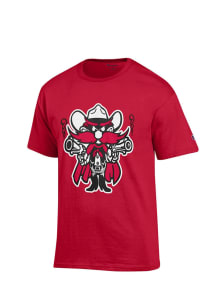 Champion Texas Tech Red Raiders Red Distressed Short Sleeve T Shirt