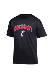 Champion Cincinnati Bearcats Black Arch Mascot Short Sleeve T Shirt