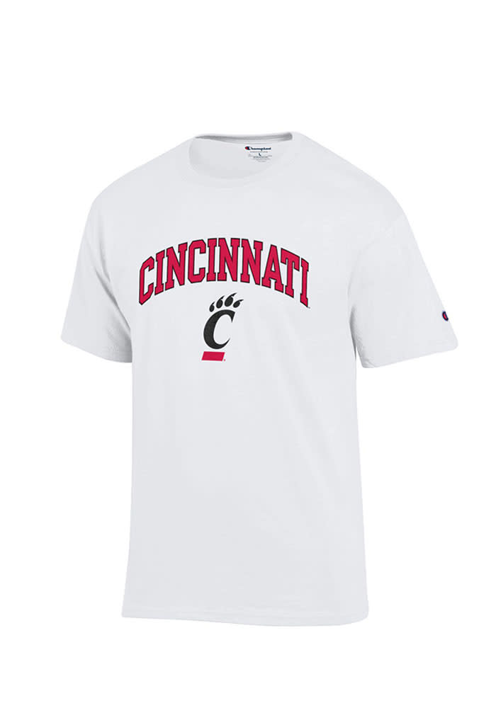 Champion Cincinnati Bearcats White Arch Mascot Short Sleeve T Shirt
