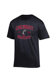 Champion Cincinnati Bearcats Black Distressed Short Sleeve T Shirt
