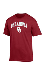 Champion Oklahoma Sooners Crimson Arch Mascot Short Sleeve T Shirt