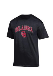 Champion Oklahoma Sooners Black Arch Mascot Short Sleeve T Shirt