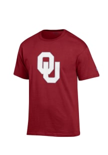 Champion Oklahoma Sooners Crimson Big Logo Short Sleeve T Shirt