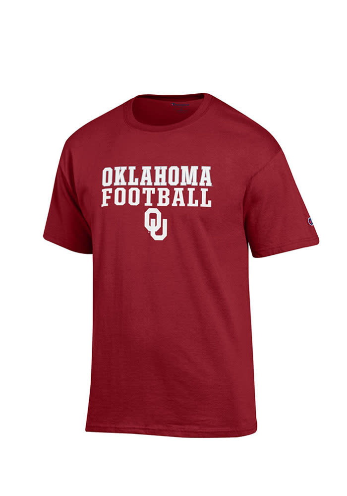 Champion Oklahoma Sooners Crimson Football Short Sleeve T Shirt