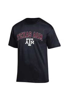 Champion Texas A&amp;M Aggies Black Arch Mascot Short Sleeve T Shirt