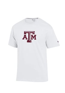 Champion Texas A&amp;M Aggies White Big Logo Short Sleeve T Shirt