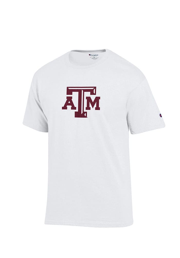 Champion Texas A&M Aggies White Big Logo Short Sleeve T Shirt
