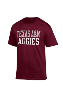 Champion Texas A&amp;M Aggies Maroon Rally Loud Short Sleeve T Shirt