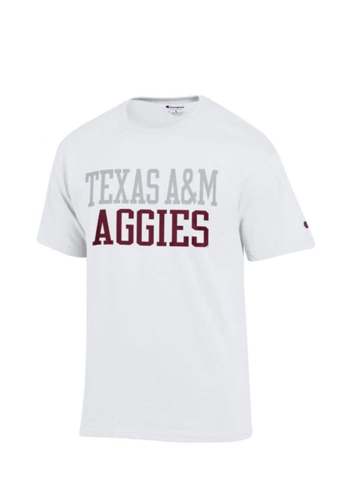 Champion Texas A&M Aggies White Rally Loud Short Sleeve T Shirt