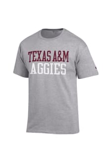 Champion Texas A&amp;M Aggies Grey Rally Loud Short Sleeve T Shirt