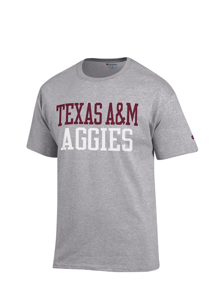 Champion Texas A&M Aggies Grey Rally Loud Short Sleeve T Shirt