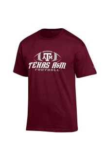Champion Texas A&amp;M Aggies Maroon Football Short Sleeve T Shirt