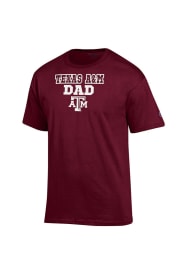 Champion Texas AM Aggies Maroon Fathers Day Short Sleeve T Shirt