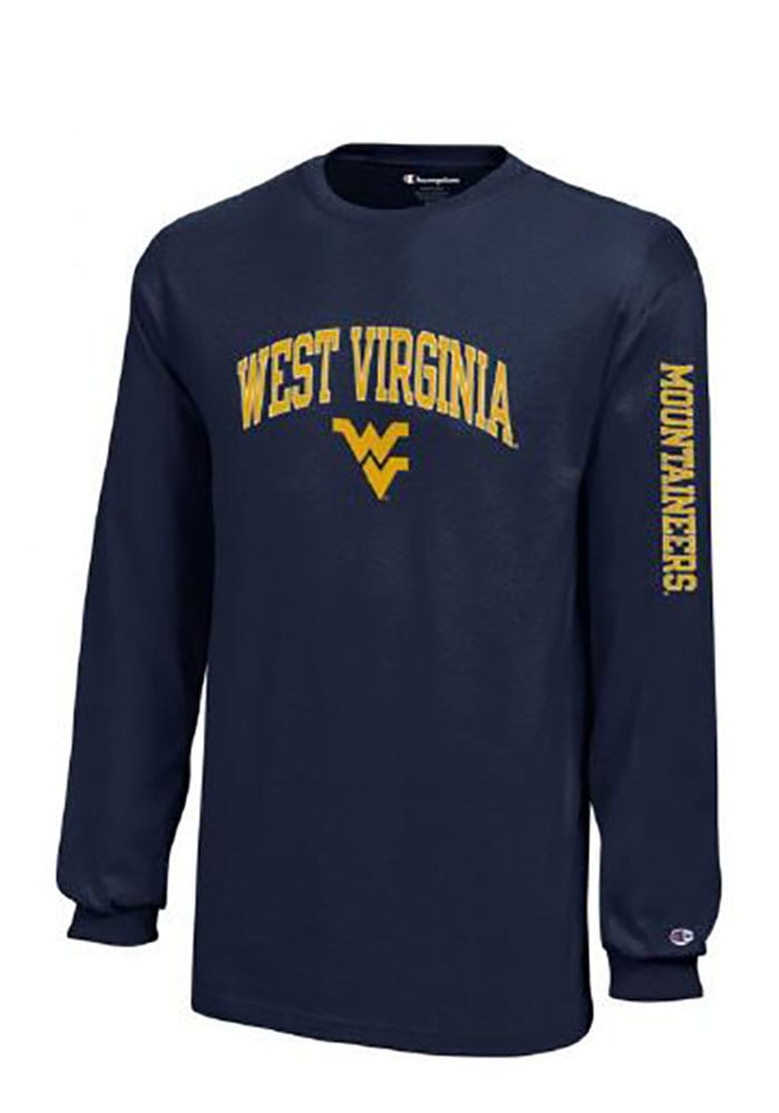 West Virginia Mountaineers Youth Navy Blue Jersey Long Sleeve T-Shirt