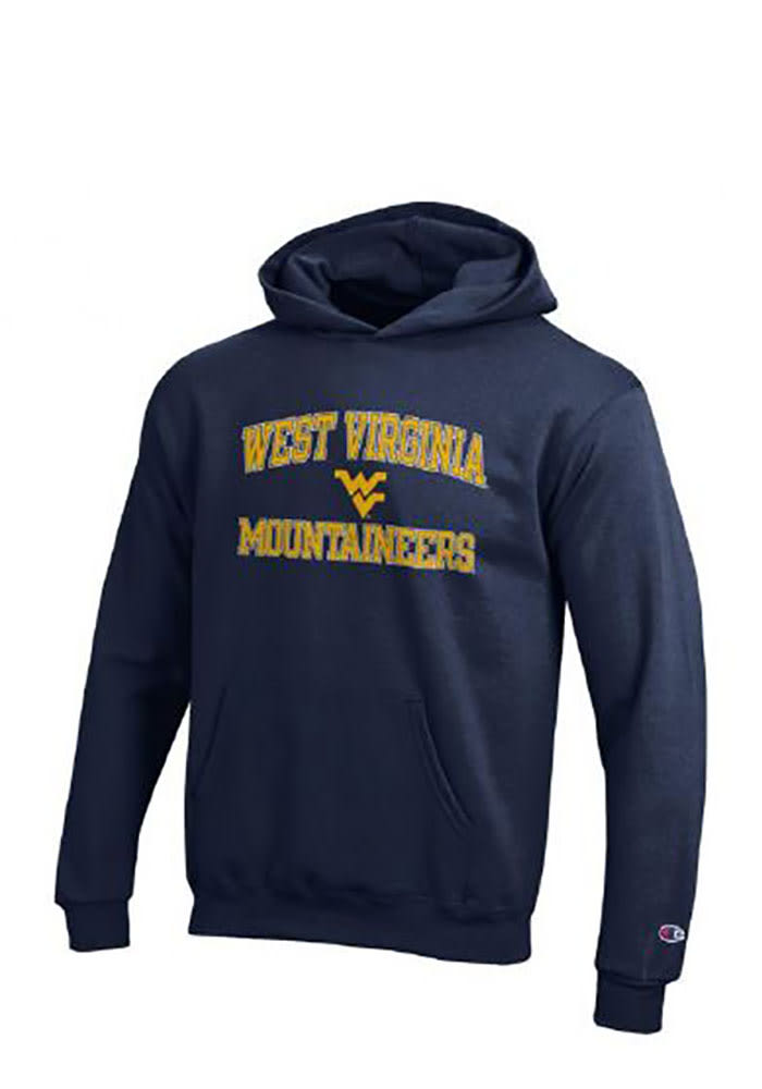 West Virginia Mountaineers Kids Navy Blue Powerblend Long Sleeve Hoodie