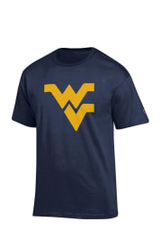 Champion West Virginia Mountaineers Navy Blue Big Logo Short Sleeve T Shirt