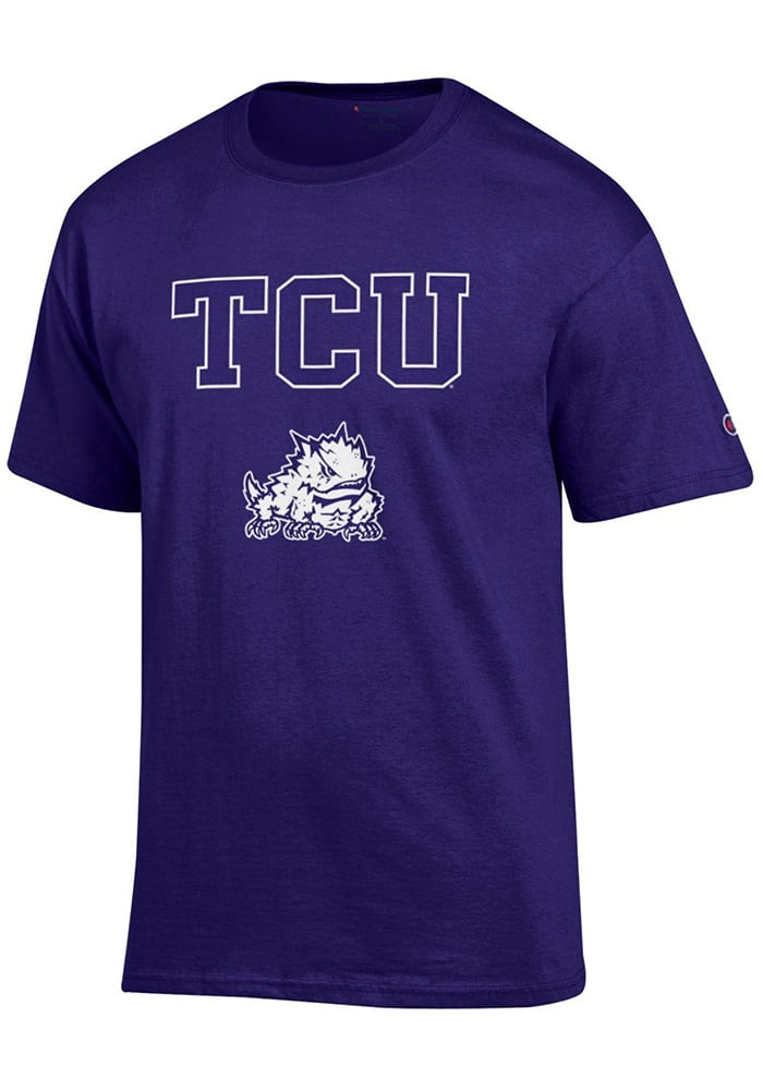 Champion TCU Horned Frogs Purple Arch Mascot Short Sleeve T Shirt