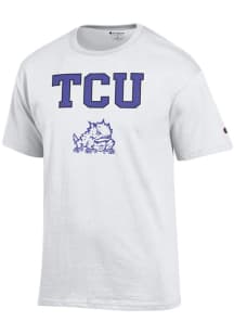 TCU Horned Frogs White Arch Mascot Short Sleeve T Shirt
