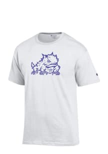 Champion TCU Horned Frogs White Big Logo Short Sleeve T Shirt