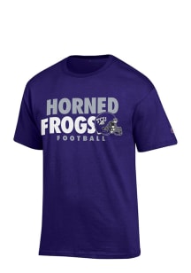 TCU Horned Frogs Purple Football Short Sleeve T Shirt