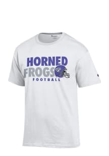 TCU Horned Frogs White Football Short Sleeve T Shirt